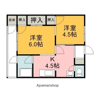 大宮蓑代コーポ【302号室】の間取り
