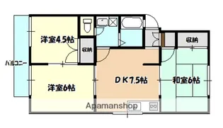 ネオハイツ沖野E棟【2階】の間取り