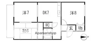 グリーンハイツ舟入【303号室】の間取り