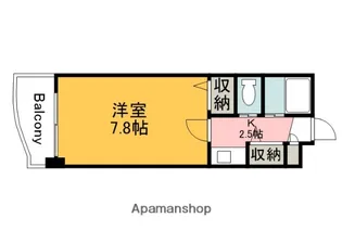 シャイン中筋【306号室】の間取り