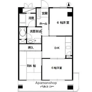 奥野マンション【506号室】の間取り