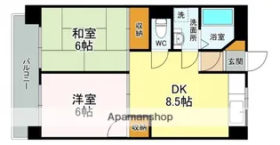 ヴィラ城山【2階】の間取り