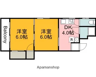 ウェルヒル南観音【4階】の間取り