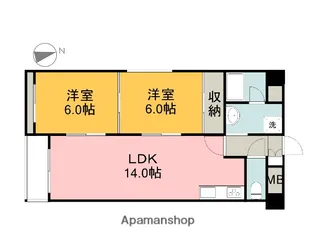 Kコーポ【6階】の間取り