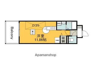 YSK BLD【802号室】の間取り