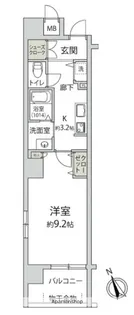 グラビスコート上幟町【6階】の間取り