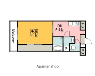 ノーブル平和大通り【3階】の間取り