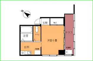 スバル竹屋町【201号室】の間取り