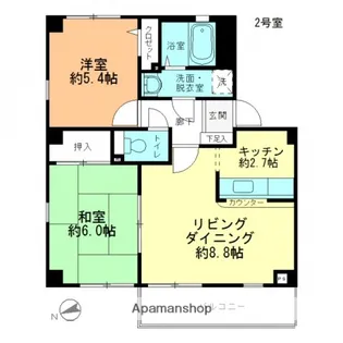 フォブールトロワ向井【3階】の間取り