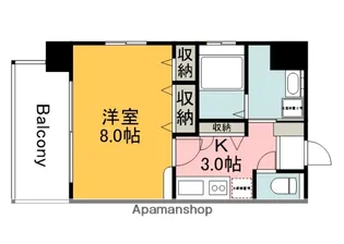ぽぽろ比治山【504号室】の間取り