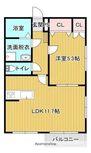 ヘーベルメゾン翠【2階】の間取り