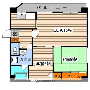 メゾン国泰寺【6階】の間取り