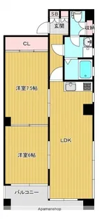 PEARL上幟【4階】の間取り