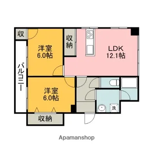 本町マンション【2階】の間取り