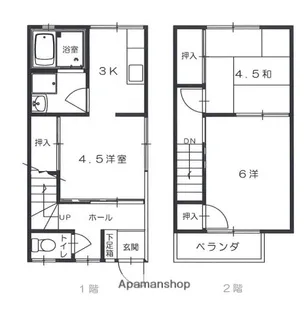 立川アパートB棟【103号室】の間取り
