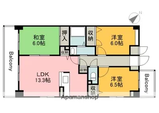 エスペランサ西原【402号室】の間取り