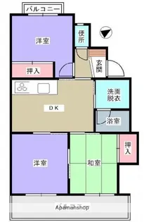 西本浦 奥田ビル【2階】の間取り