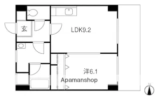 グランパレ府中【1階】の間取り
