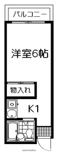 Sビル段原【206号室】の間取り