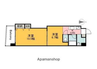 パステロアロッジオ45東蟹屋【2階】の間取り