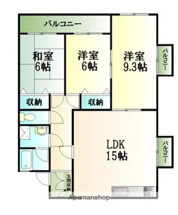 フラグラント緑井【4階】の間取り