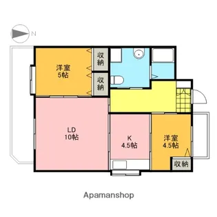 ネスト西かすみ【3階】の間取り