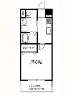 白島九軒町ハイツ【4階】の間取り