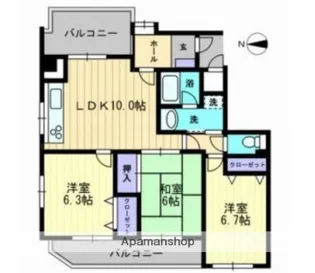 BELLA VISTA【5階】の間取り
