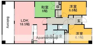 ひろしまガーデンガーデンノースタワー【28階】の間取り
