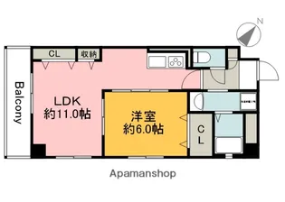 ASHIYA VIVID 海田(旧 フォブール南堀川)【4階】の間取り