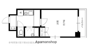 ラ・プラージュ段原【6階】の間取り