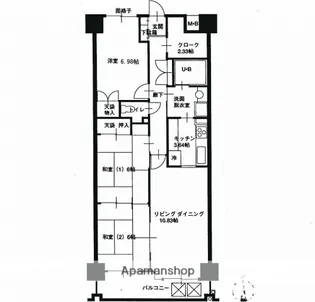 ホウライツルビル【5階】の間取り