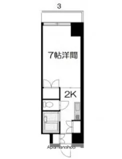 ルミネ東白島【5階】の間取り