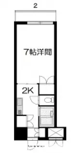 ルミネ東白島【8階】の間取り