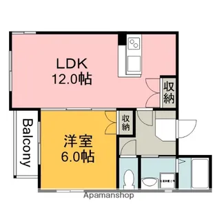 ウイング金屋町ステーションサイド【6階】の間取り