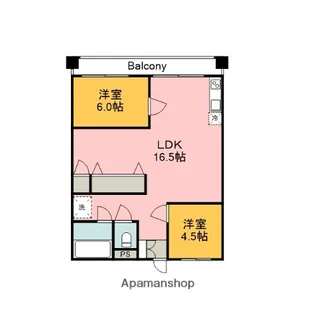 戸田ビル【5階】の間取り