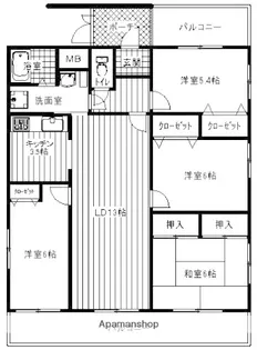 コーポバンブー【1階】の間取り
