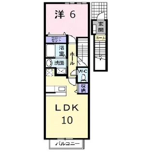 SOUTH中山 Ⅰ番館【2階】の間取り
