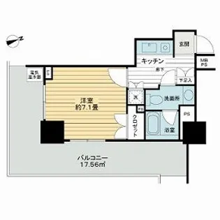 アーバンビューグランドタワー【13階】の間取り