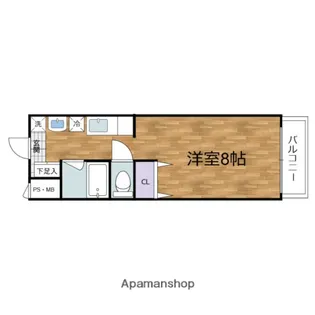 1Rの間取り画像