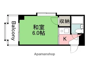 エスタス庚午南【5階】の間取り