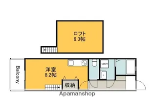 アメニティ江波【2階】の間取り
