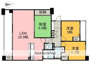 ヴェルパーク大手町アライブ【603号室】の間取り