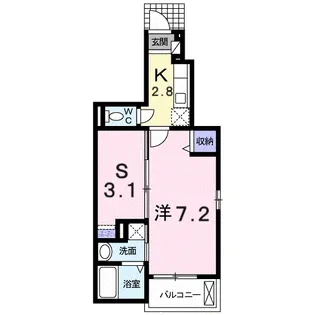 アンジュ【101号室】の間取り