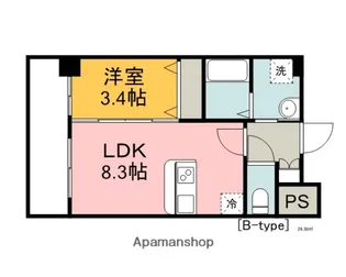 HITOTO広島ナレッジスクエア【405号室】の間取り