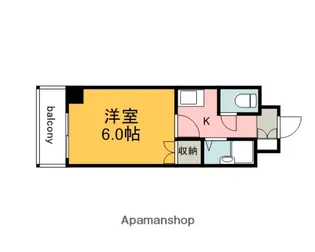 パームヒルズハラダ【6階】の間取り