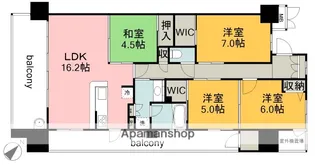 サーパス平和公園【703号室】の間取り