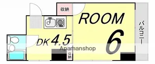 1DKの間取り画像