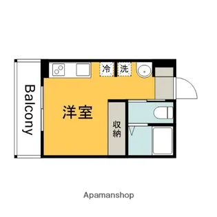 1Rの間取り画像