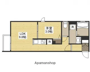 月光矢賀ソレイユサイド参番館【2階】の間取り